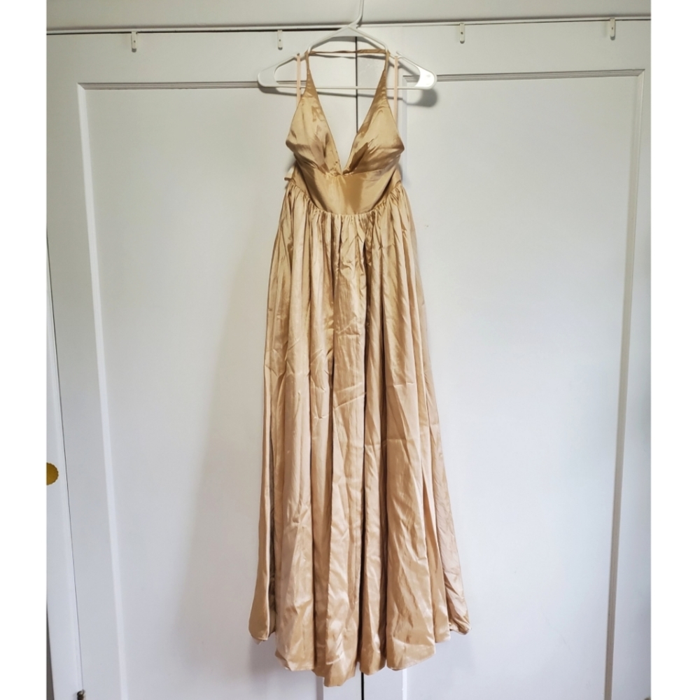 Fame and Partners Astrid Dress - Champagne - Size 2